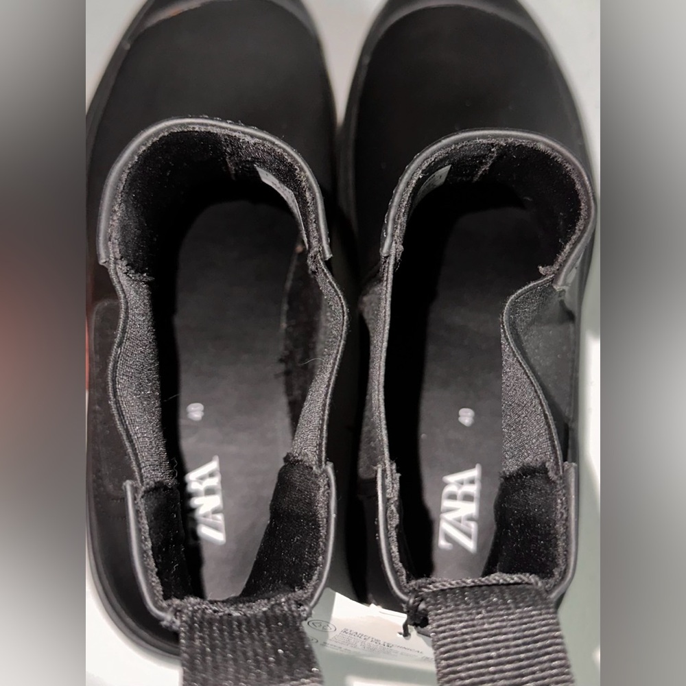 NWT. Zara Men Rubberized Chelsea boots Sz EU 40 US 7 - Picture 12 of 14